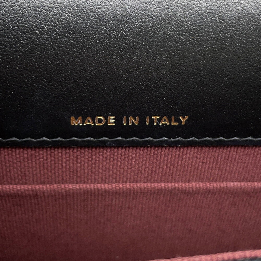 CHANEL Authentic Black Leather Logo Wallet - Picture 13 of 14